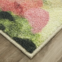 Mohawk Home Prismatic Blurred Blossoms Мулти транзициски цветни прецизни печатени килими, 10'x14 ', крем и