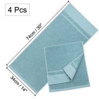 Единствени поволни цени памук Абсорбента рачна крпа поставена 14 x30 Saxe Blue