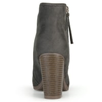 Co. Brinley Co. Women'sенски велур велур чизми со високи потпетици