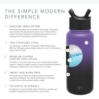 Едноставен модерни шишиња со вода од 40oz Самит со капаче од слама - вакуум изолиран Тумблер двоен wallид