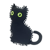 Есен, жетва црна мачка во форма на мачки помпом декоративна перница, начин за славење