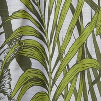 DesignArt 'Палми тропски лисја i' модерен панел за завеси во средниот век