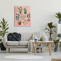 Stuple Industries Home Sweet Home Charming Potted House Plants Canvas Wallидна уметност, 40, дизајн од Луис