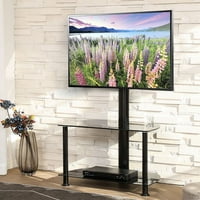 ТВ штанд за вртење на подот со прилагодлив за висина на монтирање за Vizio Sumsung Sony TVS Flat Curved Ecrant